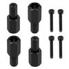 TRZX 4pcs Wheel Hub Hex Adapter Combiner 5mm To 5mm +12.5mm Upgrade Parts for WPL C34 C24 1/16 RC Crawler Truck