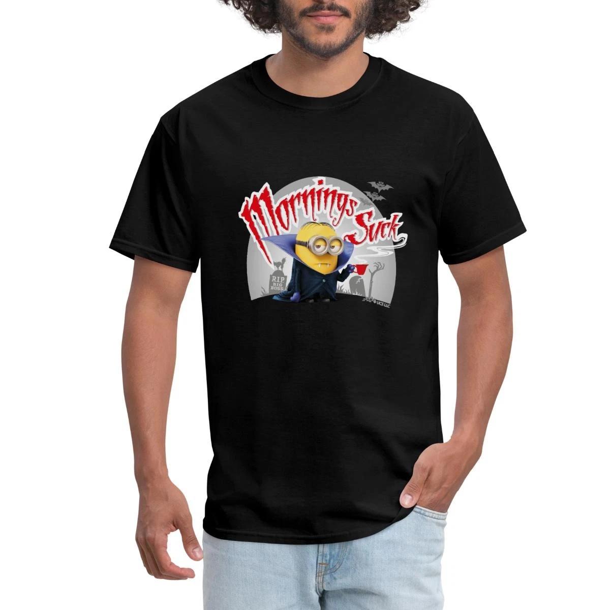 Minions Merch Dave Mornings Suck Official Men s T-Shirt XL