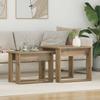 Coffee Table Set 2 Pcs Artisan Oak Wood Based Material