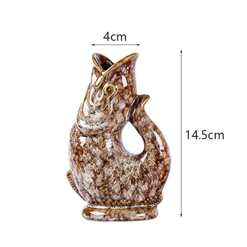 Creative Cocktail Cup Hawaii Ceramic Tiki Mug Fish Shaped Wine Mug Halloween Gift Personalized Ceramic Decorations Accessories