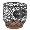 Coffee Pod Holder Versatile Coffee Capsule Storage Basket with Wood Base for Teabags Sugar Packets