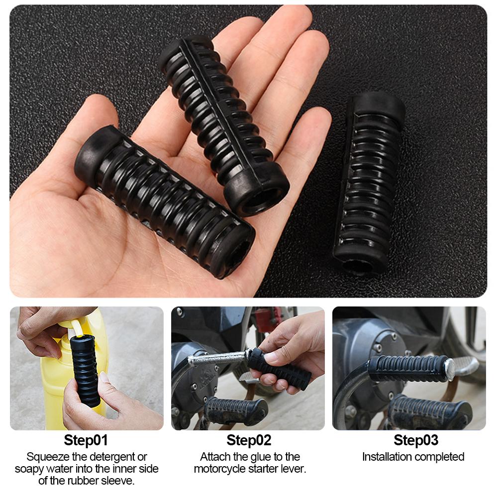 Motorcycles Gear Shift Lever Kick Starter Boot Shift Cover Anti-slip Rubber Protector for Foot Peg Modification Accessories