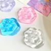 3/5Pcs Clear Cat Paw Squeeze Toy Anxiety Stress Relief Transparent Kitten Paw Pinch Sensory Toy Kids Teens Adults Soft