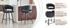 Modern Upholstered Dining Chair with Backrest and Armrests, Minimalist Restaurant Chair for Home, Kitchen, Hotel, Showroom, Mid-century Style