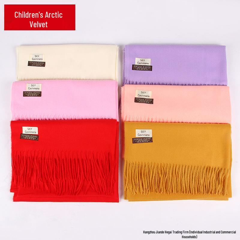 Women's Faux Cashmere Warm Scarf - Autumn/Winter Solid Color Korean Style Shawl
