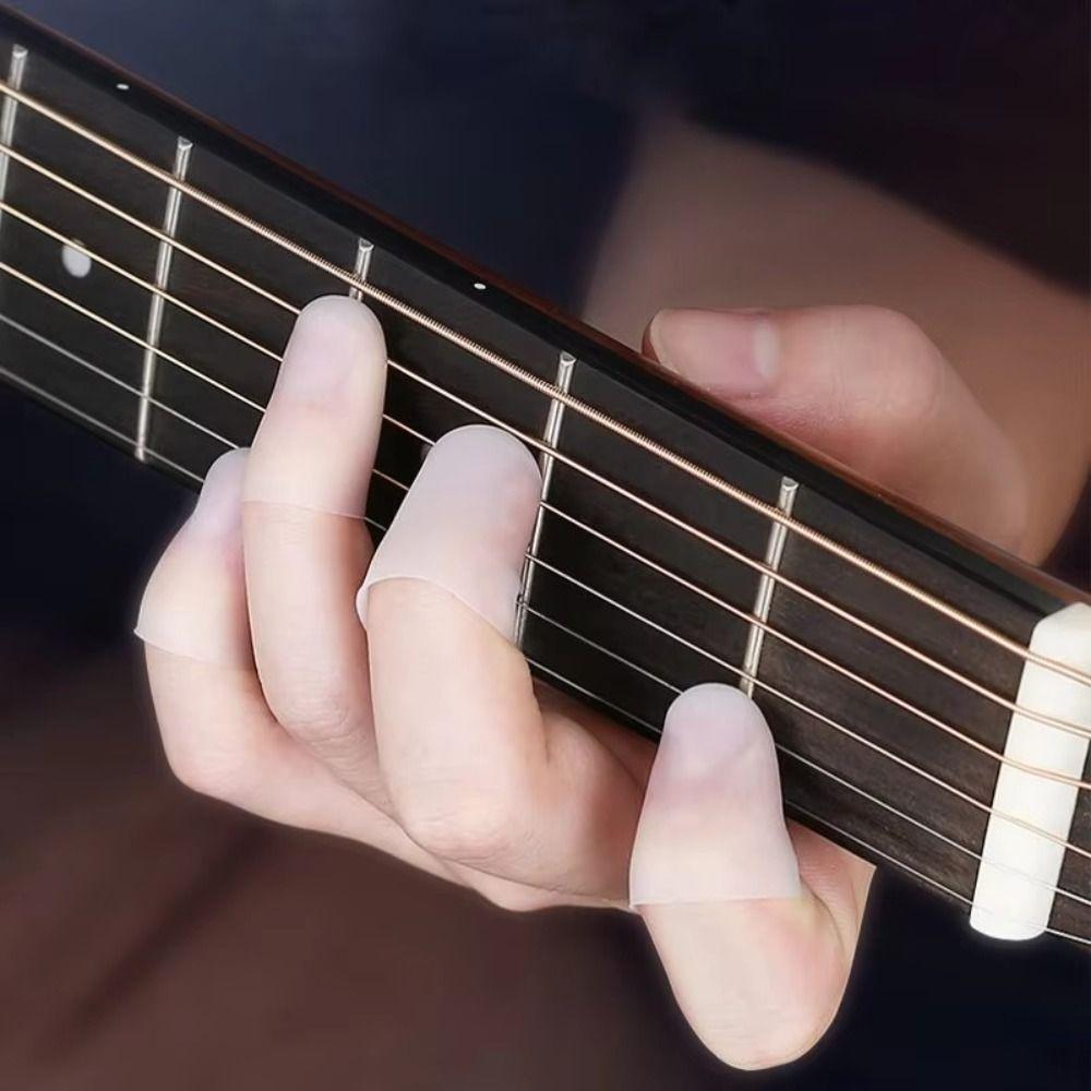 Ultra-thin Guitar Fingertip Protector Transparent Finger Protection Durable Finger Guard Cover