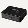 Amazon Basics Portable Cash Box/Coin Case with Lock/Tray, 30cm (L) x 24cm (W) x 9cm (H), Black