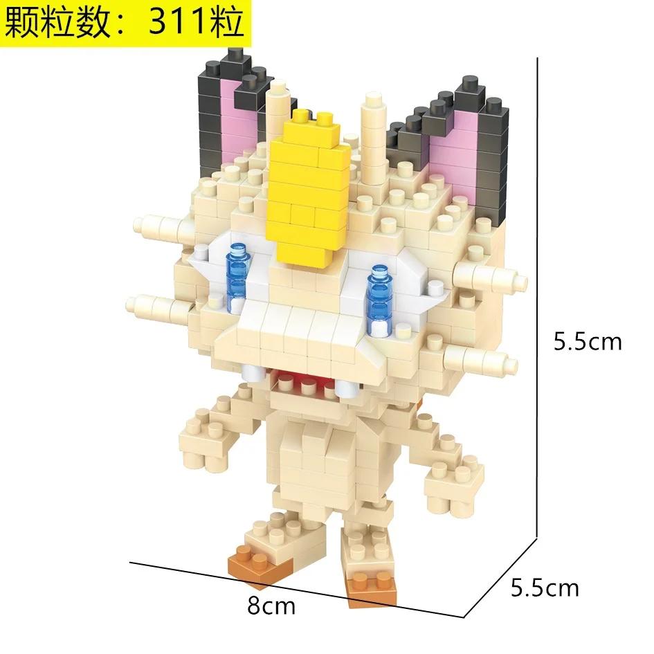 Pokemon Micro Building Blocks Marowak Jigglypuff Gengar Mudkip Piplup Raichu Gyarados Pikachu Mini Brick Figures Toy  For Kids