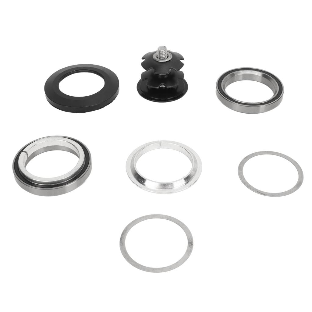 Bike Headset Aluminum Alloy Bike Bearing Headset Star Nut Spacers Kit for 41mm 28.6mm Straight Tube
