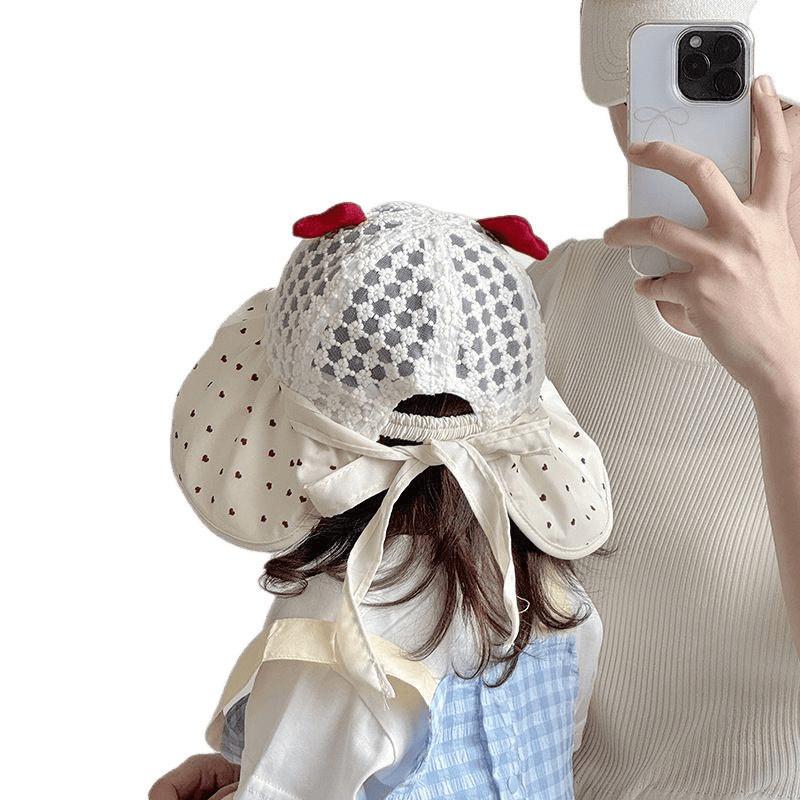 Baby Summer Breathable Cotton Sun Hat With Wide Brim For Outdoor Sun Protection
