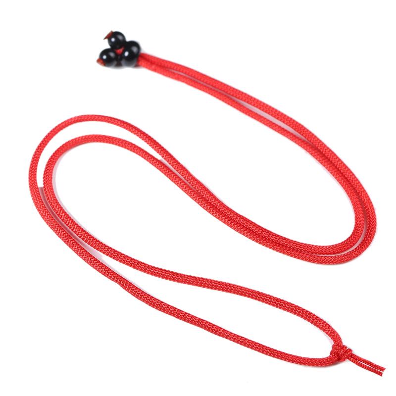 Round Rope Necklace: Stretchable DIY Weaving Pendant Cord for Beeswax & Jade Ornaments. чёрный