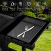 Grill Side Shelf Mat Silicone Griddle Tool Mat with 8Slot Anti-Slip Grill Holder Pad Heat-Resistant BBQ Utensil Mat Kitchen Tool
