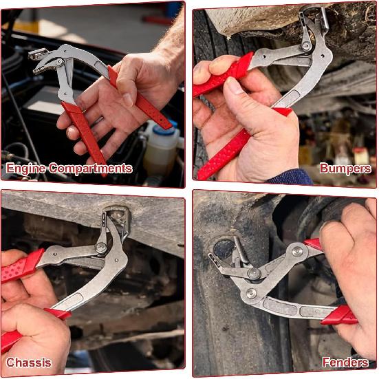 Car Clip Pliers,Panel Clip Removal Pliers with Spring-Loaded Assist | Designed for Damage-Free Removal of Automotive Plastic Fasteners,Push Pins &