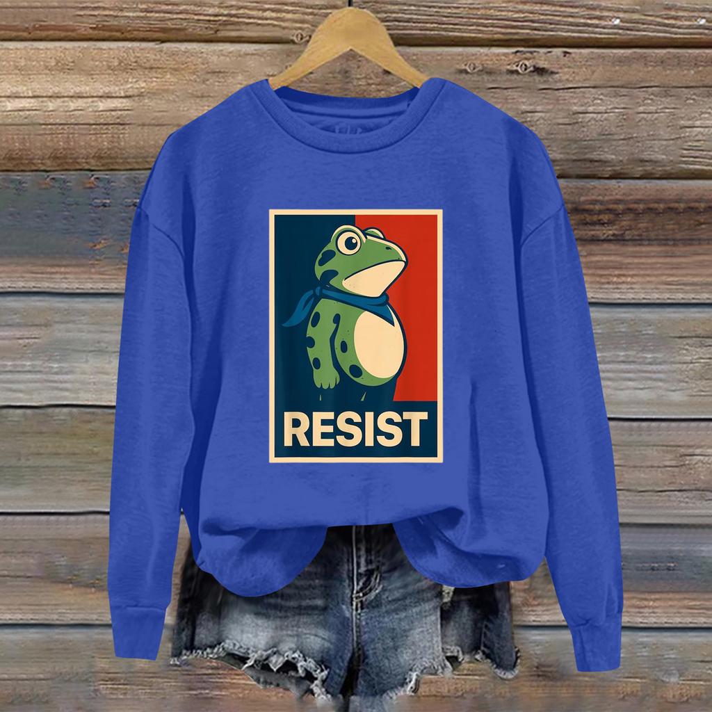 Women's Fashion Daily Versatile Casual Sweatshirts Long Sleeve Round Neck Top Sweatshirts