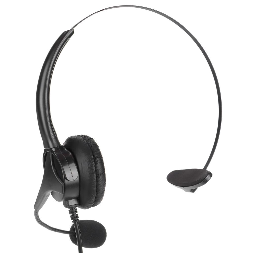 Call Center Headphone 3.5mm Noise Cancelling Adjustable Volume Customer Service Headset with Microphone for PC