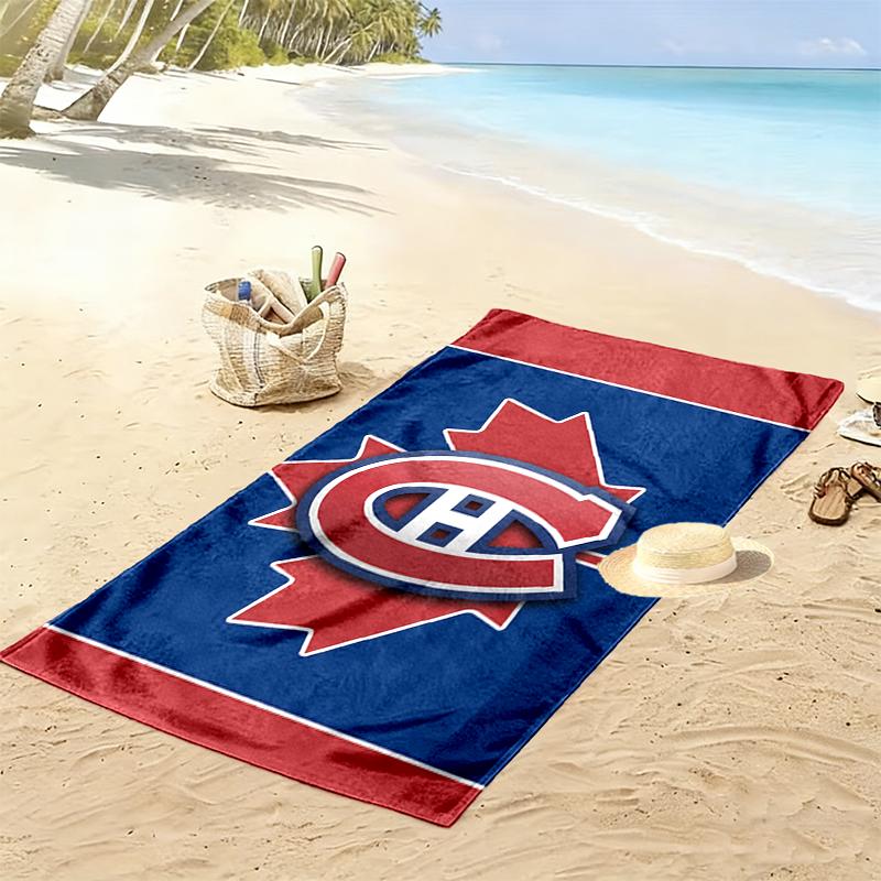 Montreal Canadiens Print Beach Towel, Large Soft Quick Dry Towel for Beach Camping Swimming
