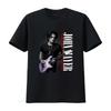 Vintage John Mayer Schwarzes Baumwoll-T-Shirt Musiker Gitarren-Print S 234xl F2353 Vintage Stilvoll Herren Streetwear Dehnbar