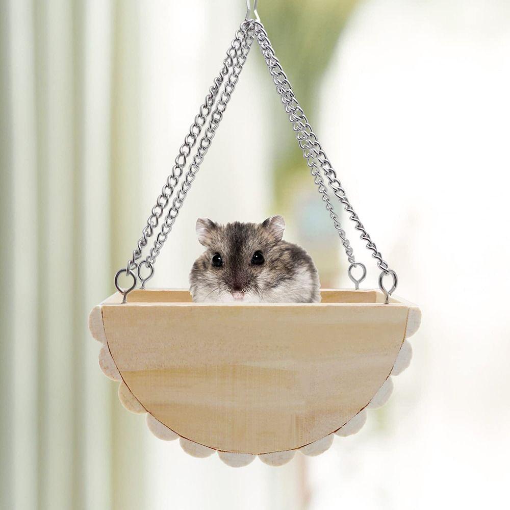 

Pigs Small Animals Ferret Winter Wooden Cage Accessories Swing Bed Hamster Hammock Rest House естественный