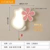 Children's Room Girl Bedroom Cat Wall Lamps White Pink Flower Lamp Cute Warm Baby Room Nursery Princess Room Bedside Wall Lights