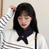 Thickened Cross Neck Warmer Windproof Women Winter Neckerchief Wool Knitted Scarf  Girls