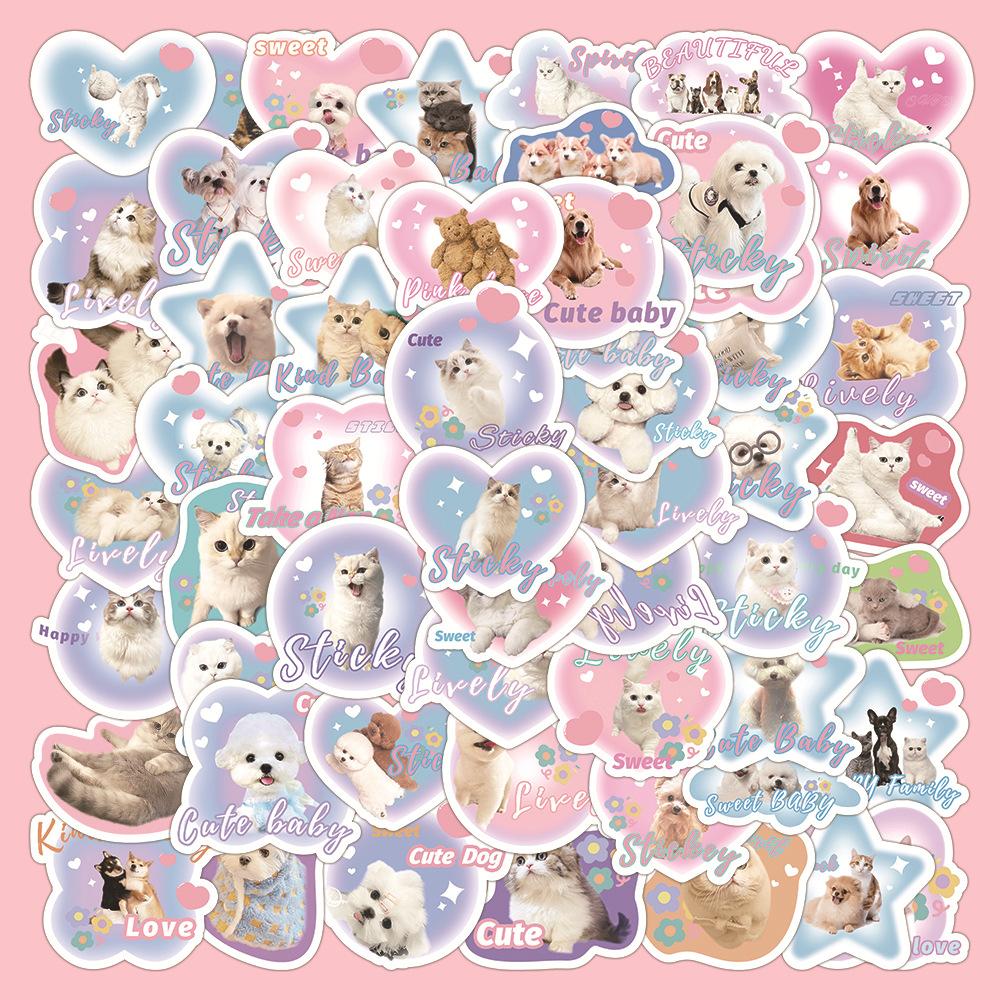 Kawaii Cat-klistremerke Søt jente-klistremerke Kawaii tegneserie prinsesse-pike-klistremerke Nydelig klistremerke for DIY dekorative utklippsbokflaske bagasje