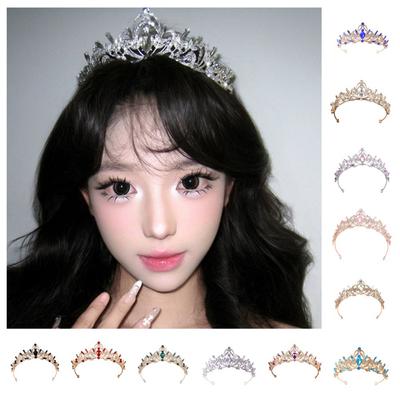 Crystal Bride Tiaras Rhinestone Diadem Headwear Women Accessories Queen Princess Crown  Party Dress