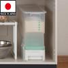 Belca Made In Japan Rice Washable Measuring Rice Capacity Width X Depth X Height Rice Comes with Roller Bin, Pot, 10kg, 18.9 43.5 40cm, Clear,