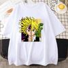 New Anime Meliodas Graphic Print T Shirt Crew Neck Short Sleeve Fashion Streetwear Harajuku Anime T Shirt Tops