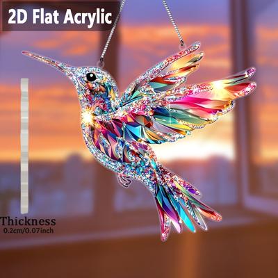 Acrylic Hummingbird Suncatcher - Light - Catching Window Decor, Novelty Home Decor, Party Living Room Bookshelf Entryway Home, Acrylic Decor
