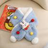 Cute Cartoon Rabbit Pompom Scarf Winter Warm Knitted Neck Warmer Women Men Unisex Fashionable Red Festive Accessory