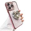 Anwendbar auf iPhone 15 Handyhülle Silikon Galvanisieren Seitenbohrung Liebe Halterung 14 Apple 16 Promax Luxus