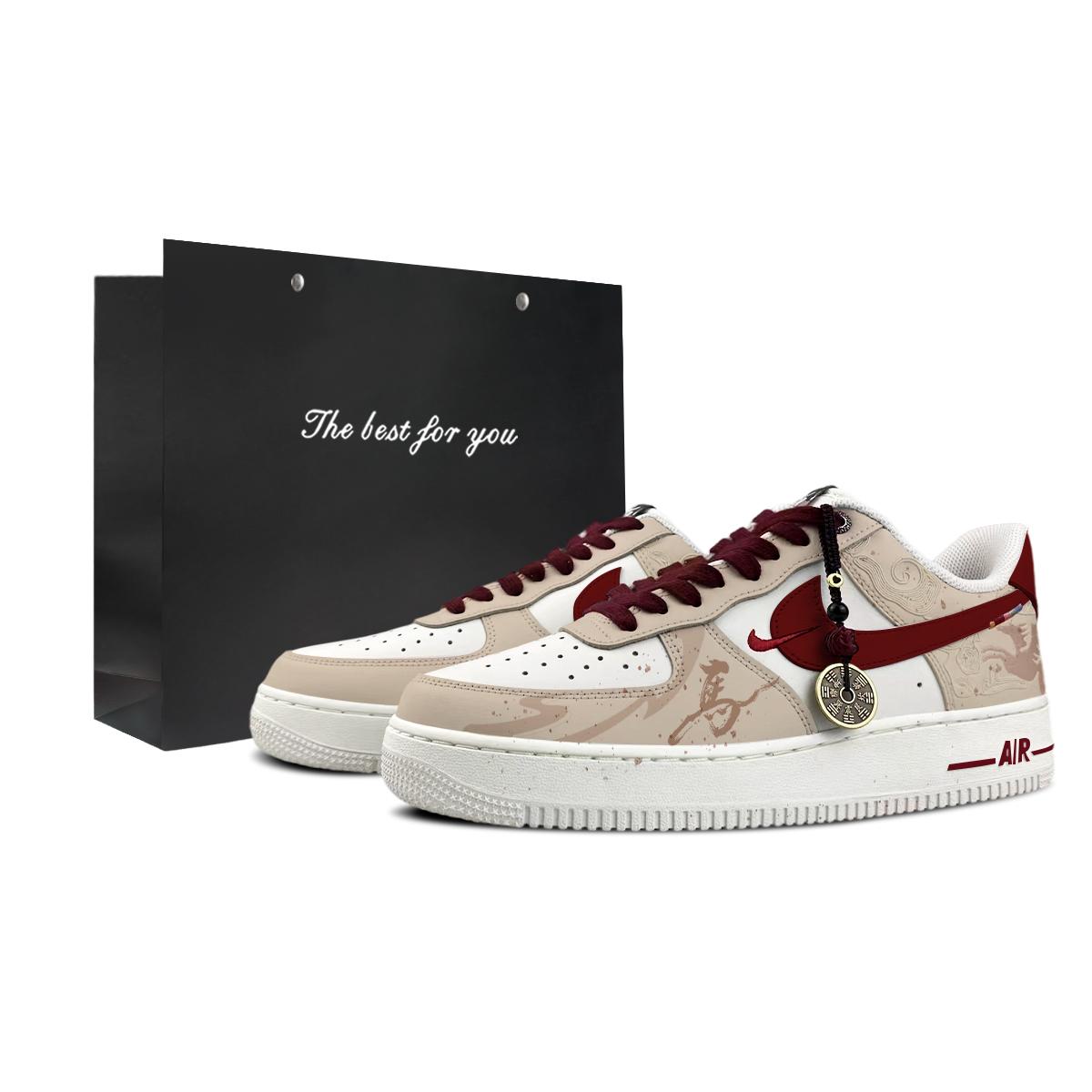 

Nike Air Force 1 BNK Ma Shenfu Pattern Abrasion Resistant Breathable Low top Skateboard Shoes Unisex IQ1119-011(Team1771-SBOX) 45.5