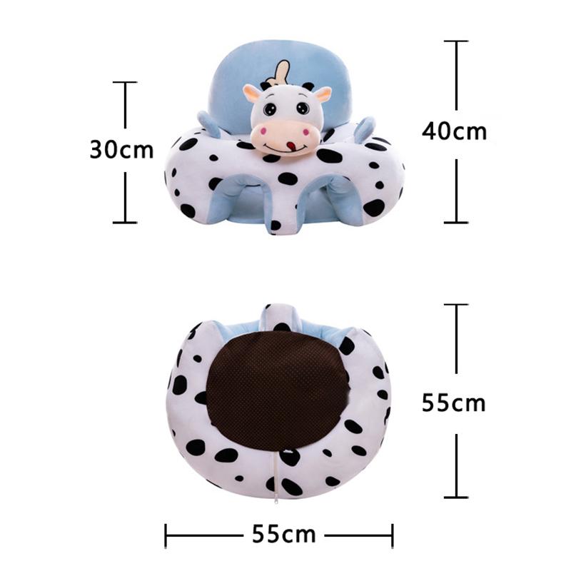 Cute Baby Sofa Support Seat Cover Plush Chair Learningto Sit Feeding Chair Comfortable Toddler Nest Puff Washable Without Filler