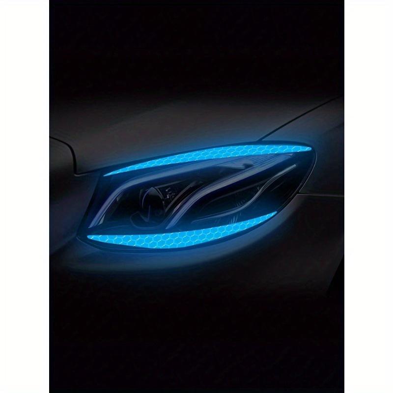 

1 Pair Reflective Car Headlight Eyebrow Stickers one-size синий