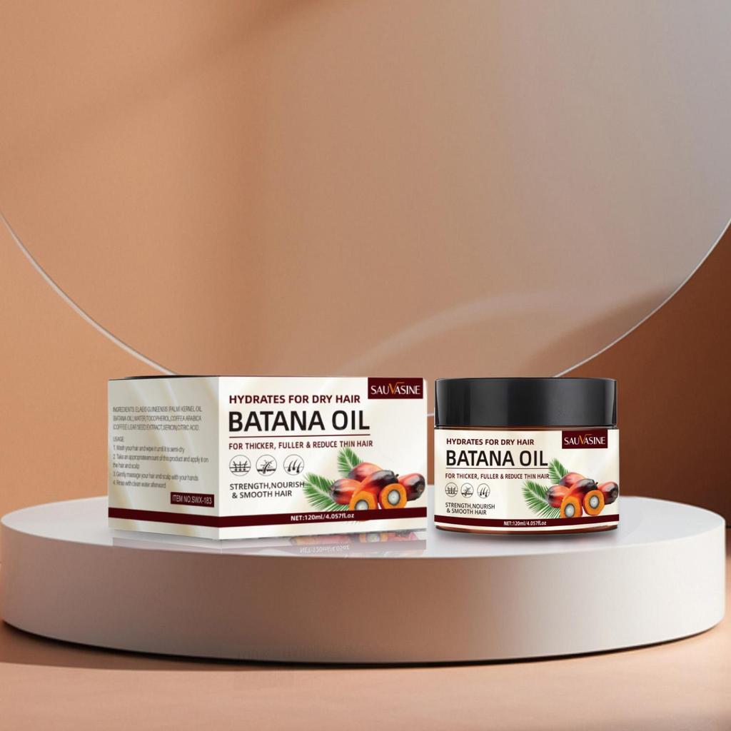 Raw Batana Oil for Hair Growth,Natural,Pure,Unrefined and Organic Dr. Sebi Batana Oil from Honduras,Repair Hair Split End for Men & Women(120ML)