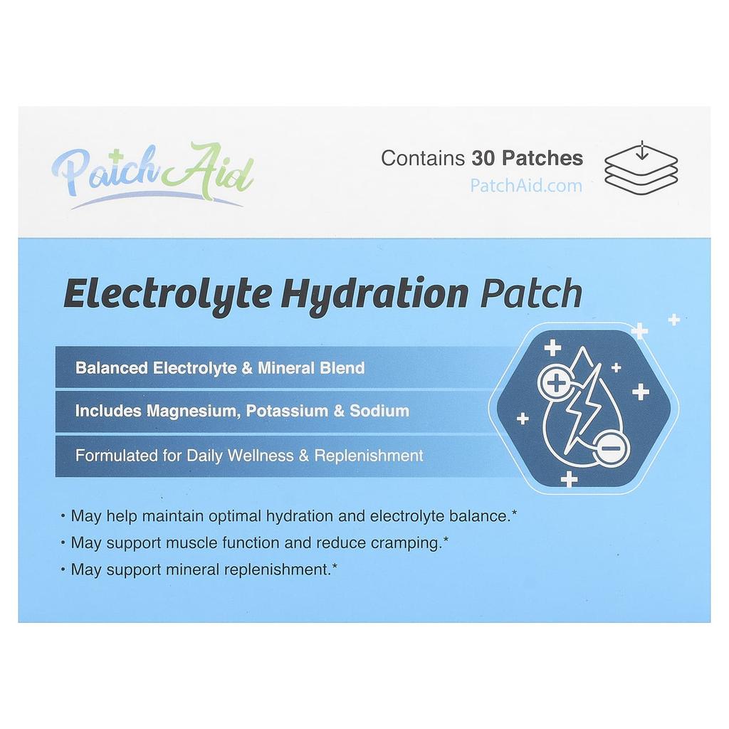 PatchAid, Electrolyte Hydration Patch, 30 Sheets
