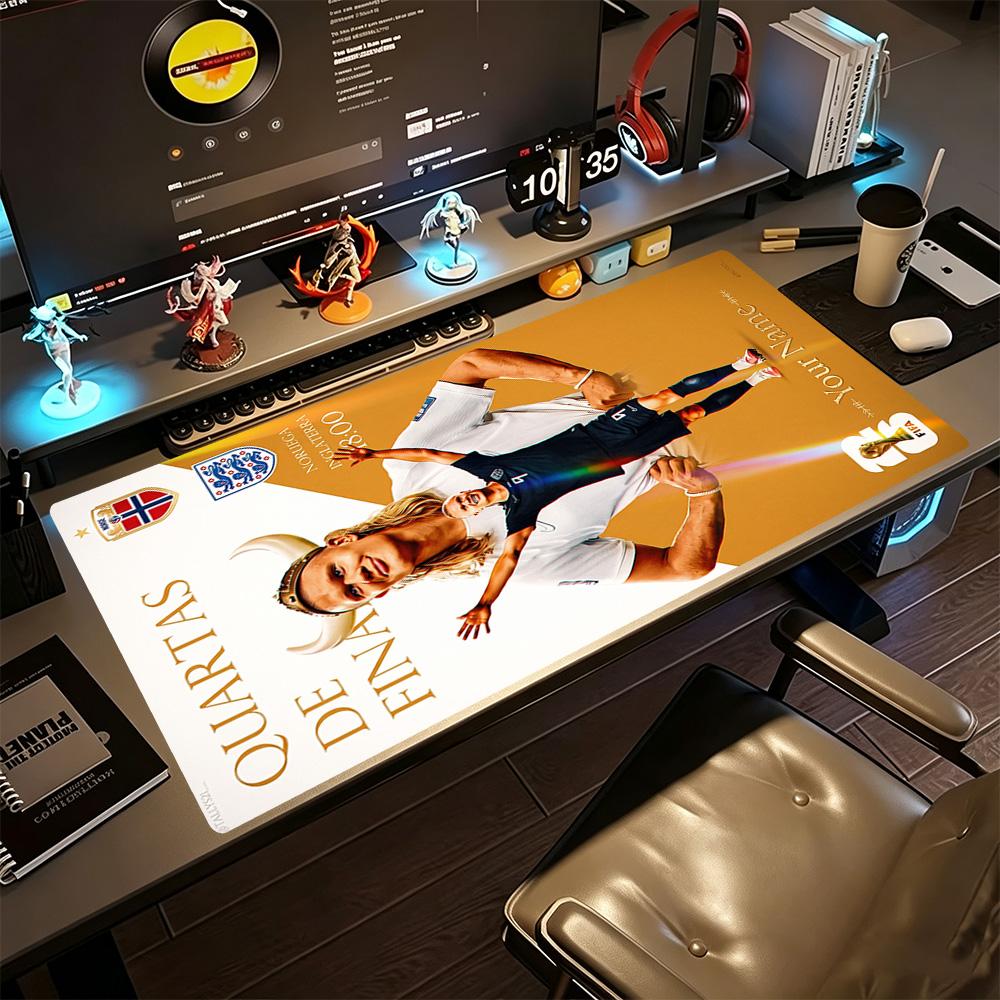 Haaland Personalized Text Mouse Pad Keyboard Mat Computer Desk Keyboard Mat Non-Slip Rubber Bottom Perfect Gift for Gamers