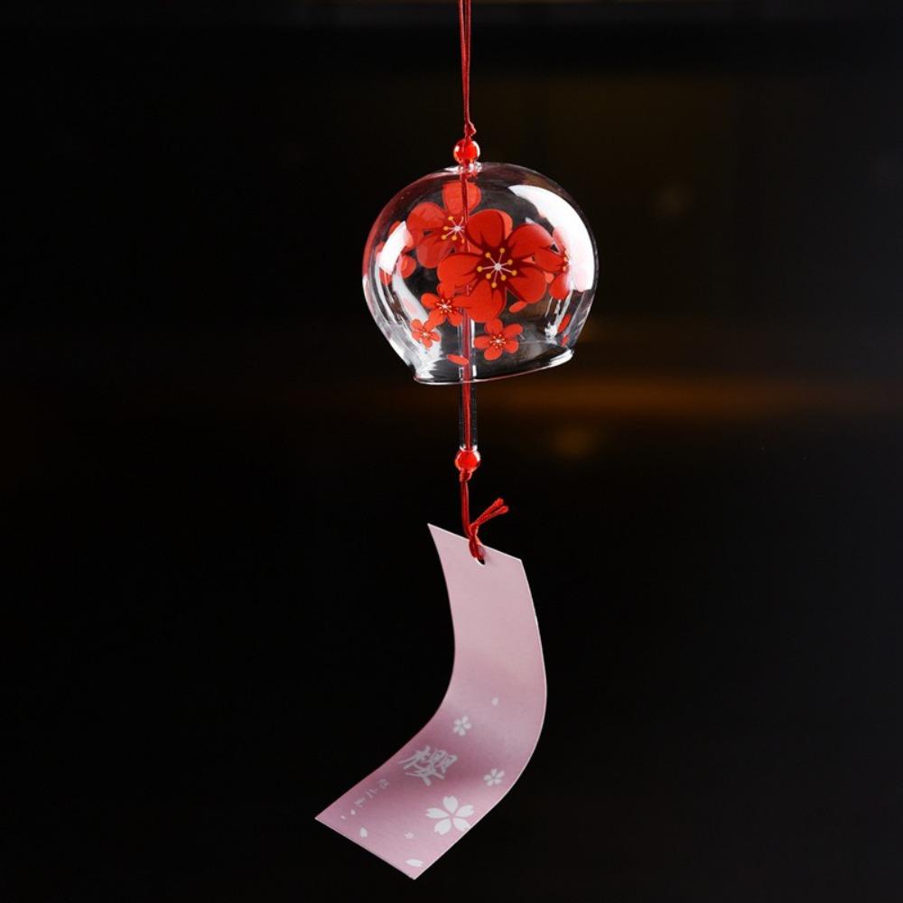 Pendant Design Glass Painted Wind Chime Glass Painting Wind Bell Door Decoration Gifts For Child