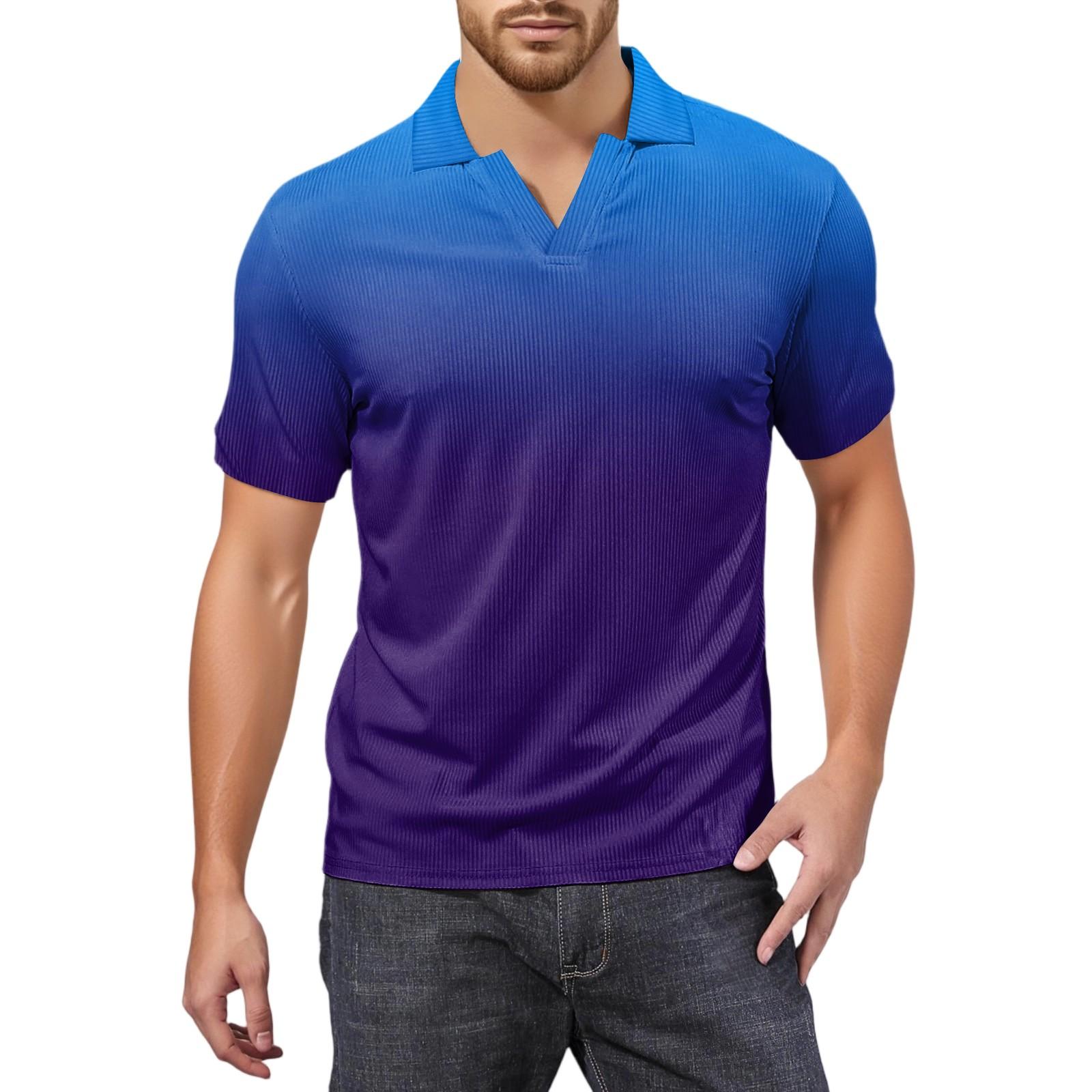 

Мужская модная футболка для гольфа с коротким рукавом и V-образным вырезом XXXL