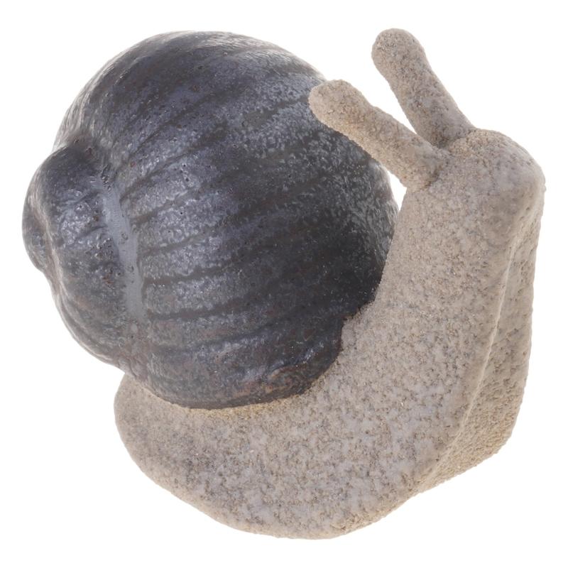 

Garden Snail Ornament Decors Coarse Pottery Snail Statue Sculpture Animal Figurine for Landscape Bonsais Decorations small