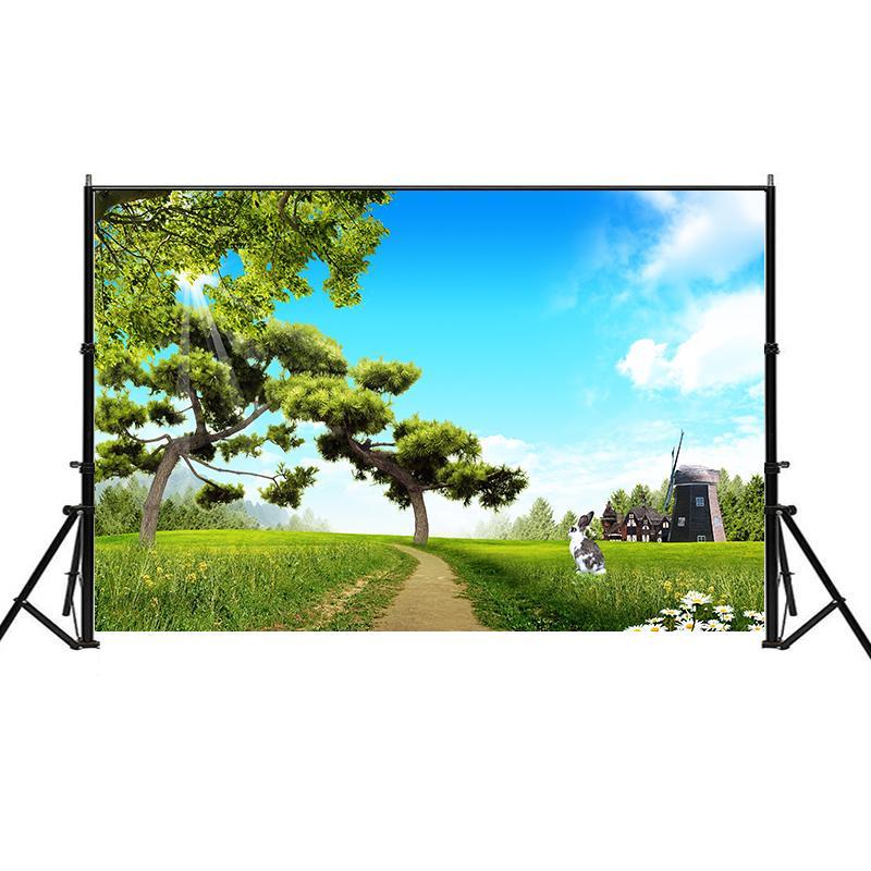 Landscape Backdrop with Blue Sky&White Clouds for Events,Parties,Studio Shoots,Outdoor Celebrations,Live Streaming