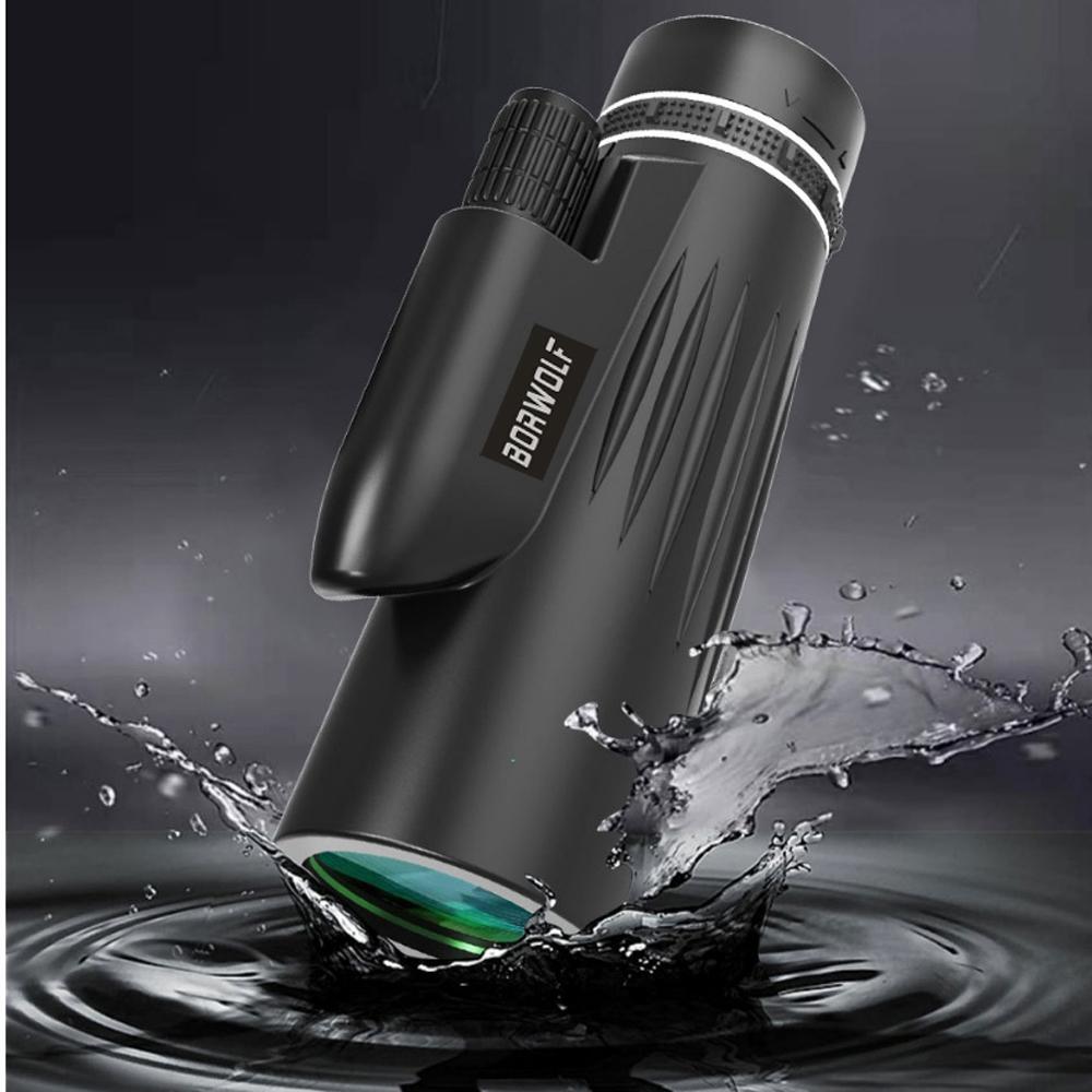 Telescopio Monoculare 12x50 HD con Prisma Bak4, Supporto per Telefono e Treppiede per Caccia e Birdwatching