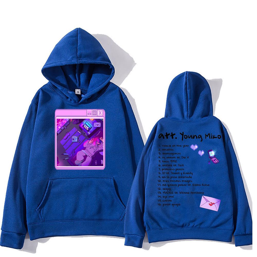 Singer Young Miko  Att Album Hoodies PrintFashion Aesthetic Retro Sweatshirt Men Women Casual Fleece Pullover Streetwear