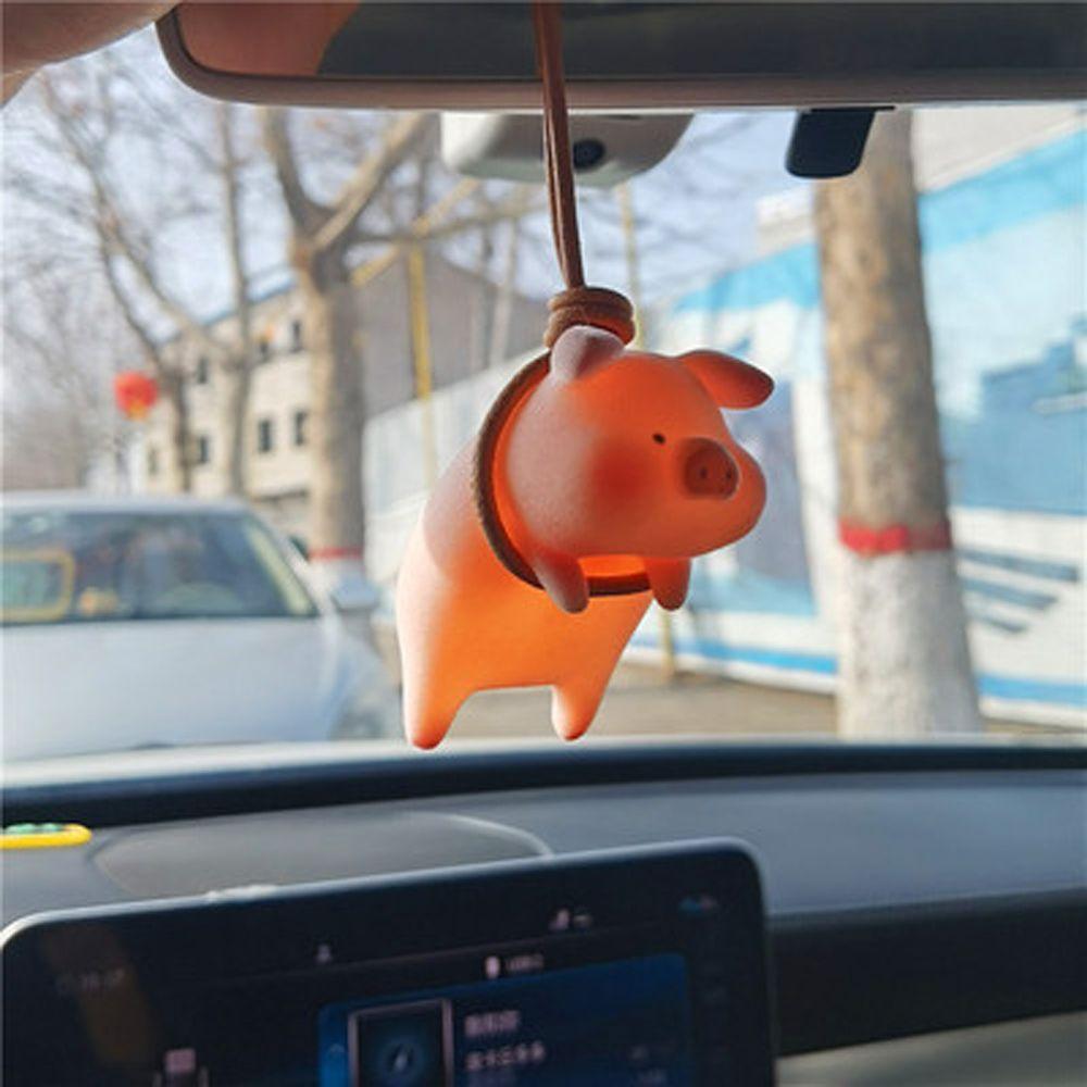 Cute Ornament Funny Car Decoration Dashboard Pink Pigger Ornament Lucky Piggy Hanging Car Pendant Pig Car Decoration