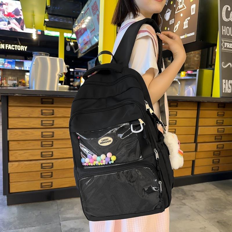 Schoolbag Japanese new backpack girl transparent baby bag campus large capacity backpack pain bag student schoolbag wholesale