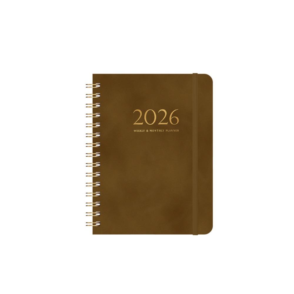 PU Leather Cover Coil Schedules Notebooks A5 Daily Notebook Daily Planner Notepad  Record