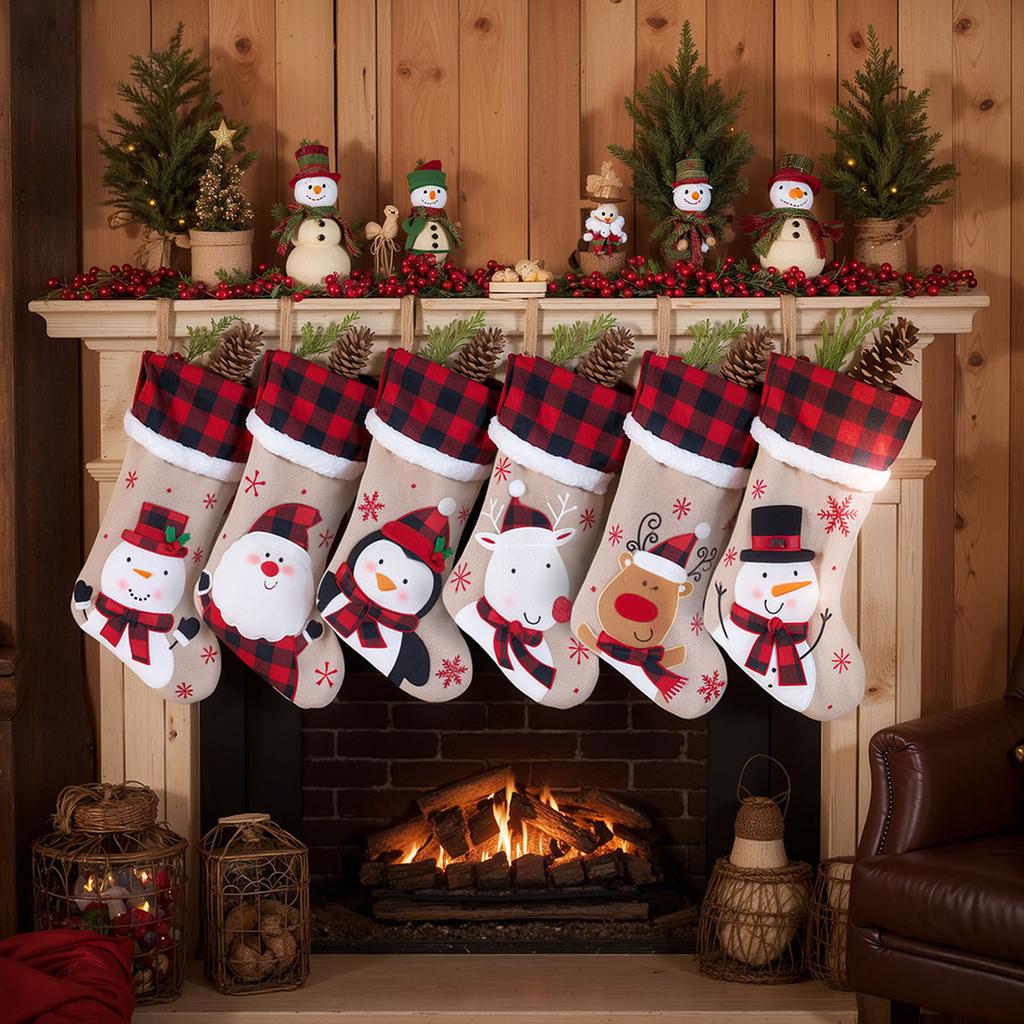 Ciorapi de Crăciun pentru animale de companie, Decorațiuni de Crăciun, Pungi cadou ciorap de Crăciun, Articole de sărbători