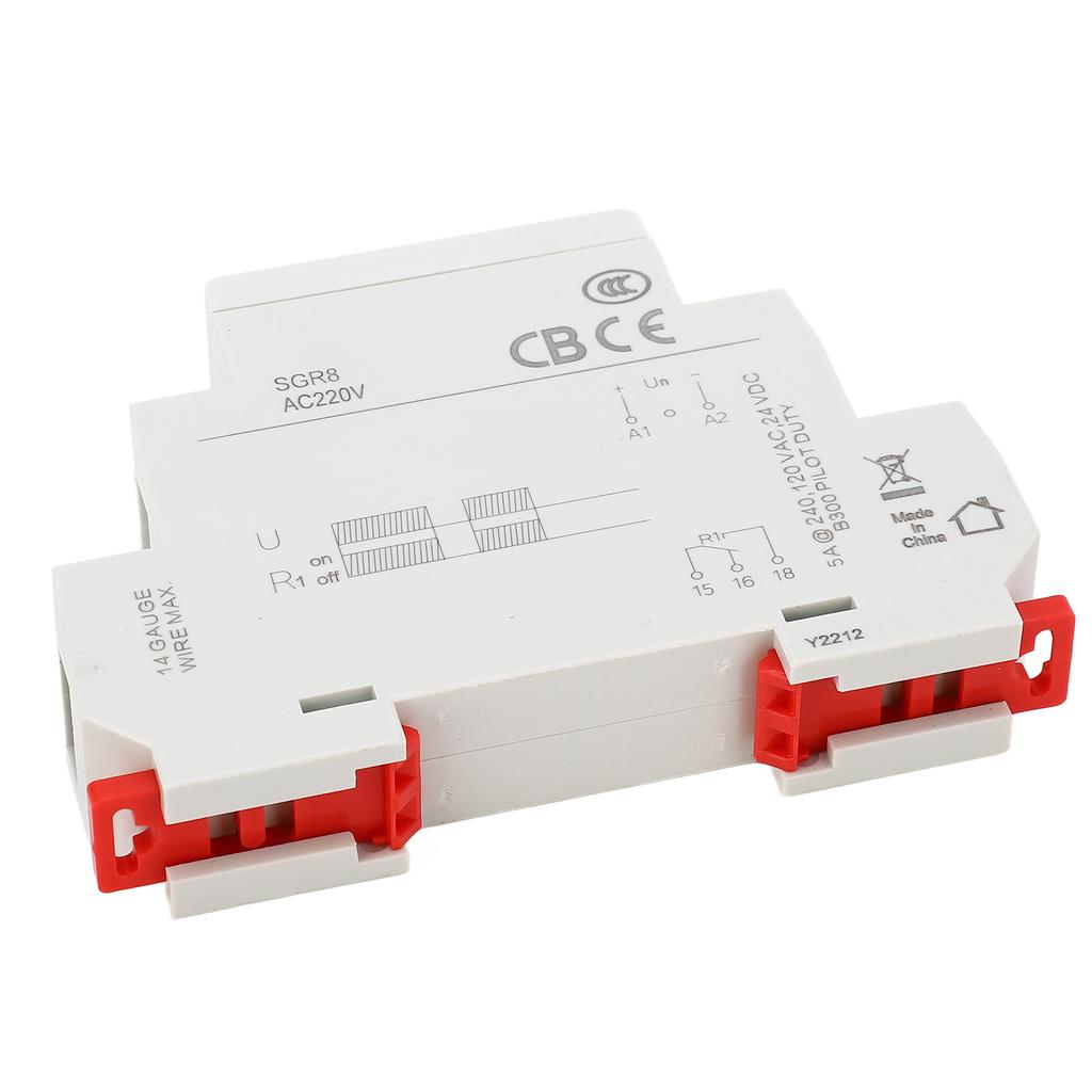 Intermediate Relay Auxiliary Circuit Relay 5A 16A 12‑240V AC DC with LED Indicator for Safety