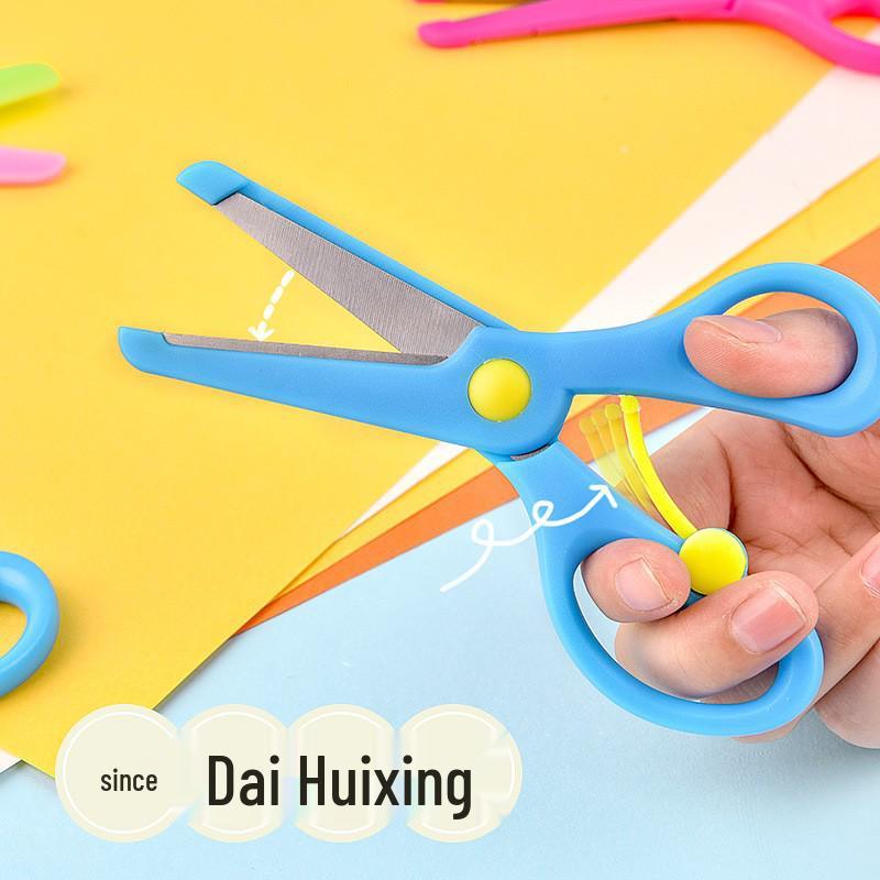 Children's Spring Safety Scissors for Kindergarten and School DIY Art Projects