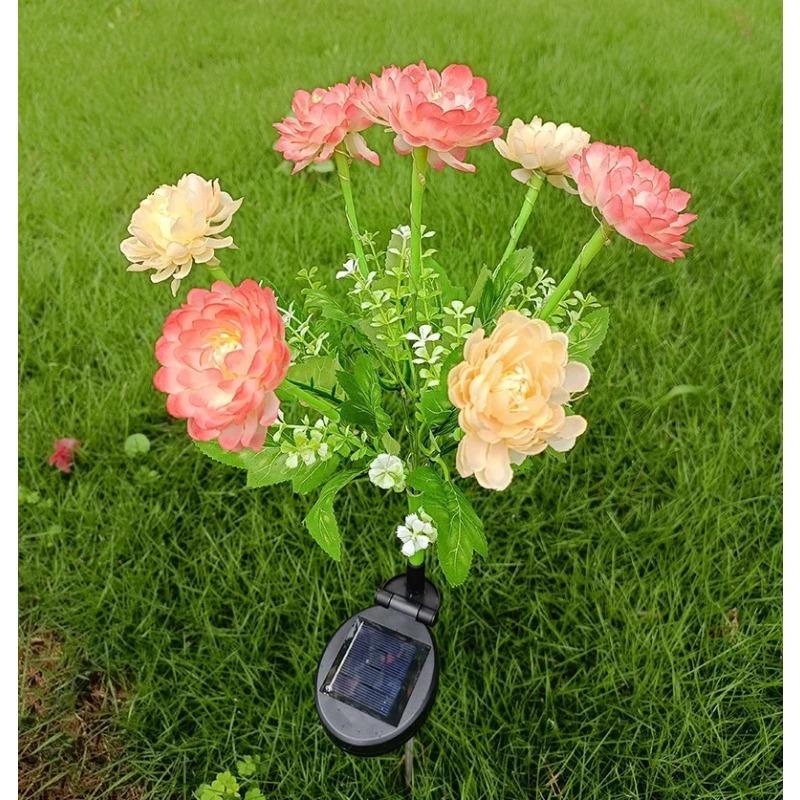 Solar Lights Outdoor Lighting Solar Garden Light Snow Lotus Flower Lawn Lamp for Yard Patio Flower Party Lamp Wedding Mother Day